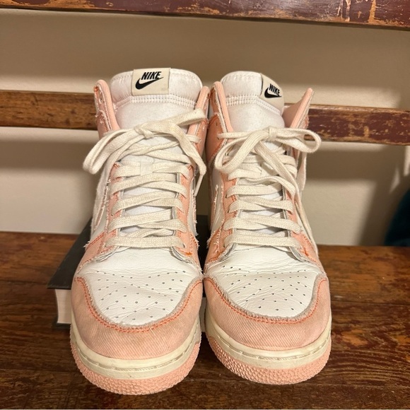 NIKE Women's Dunk High 1985 Hi Top Sneakers Arctic Orange White Basketball Shoes - Picture 10 of 14